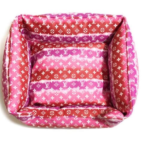 supreme lv dog bed|Pawtton Love Designer Luxury Dog Bed .